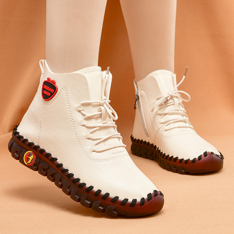Hand-sewn Women's High-top Shoes