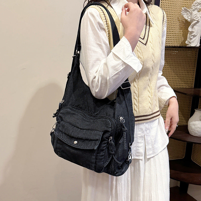 Japanese Harajuku Style Large Capacity Tote  Shoulder Crossbody Bag