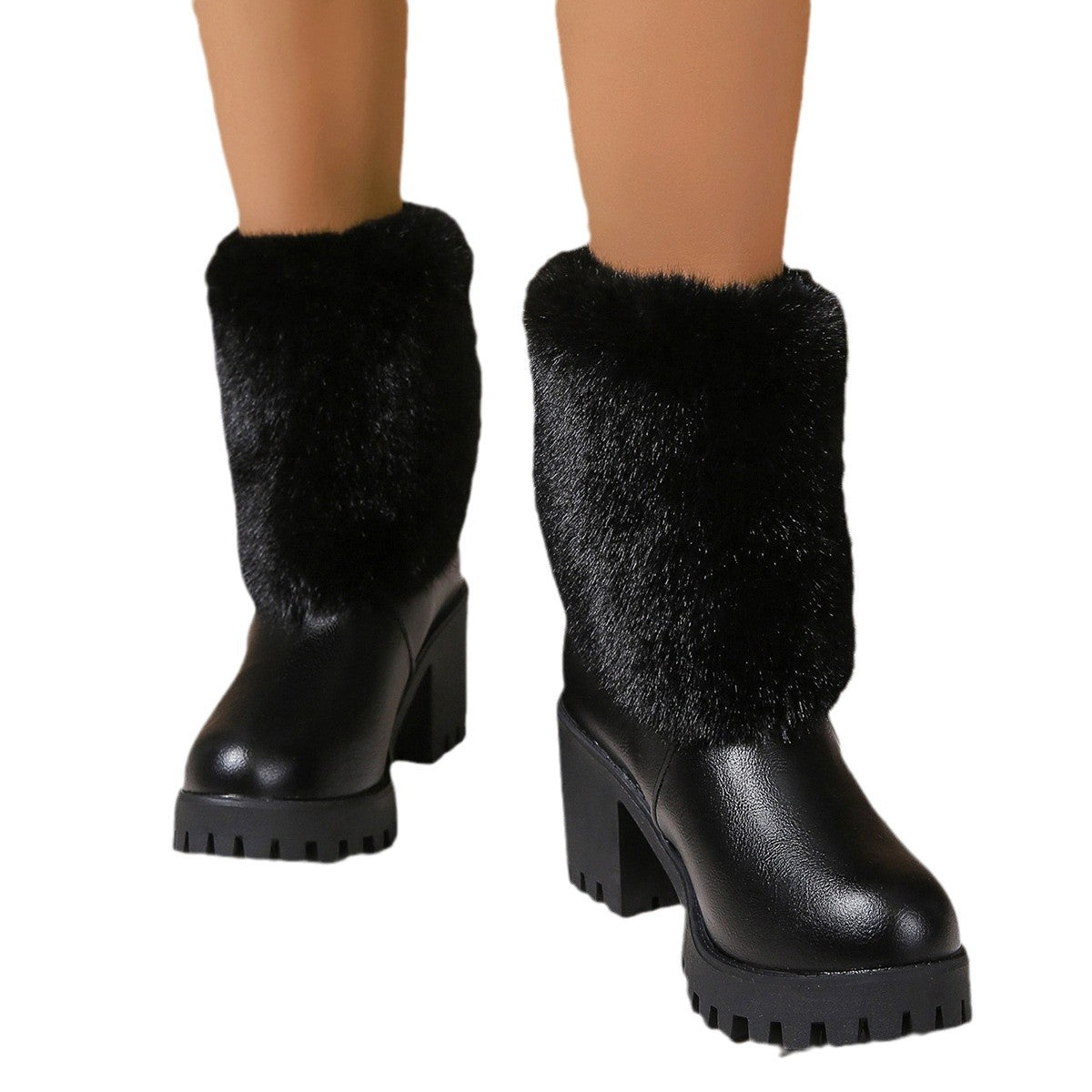 Fashion Winter Snow Boots Women's High Heel Women's Boots