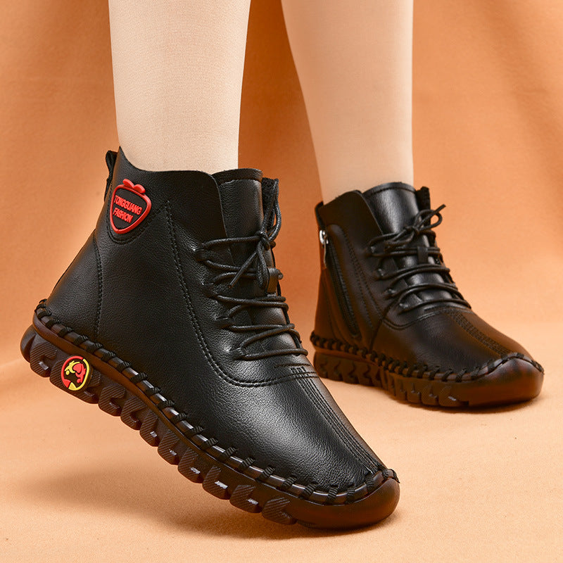 Hand-sewn Women's High-top Shoes